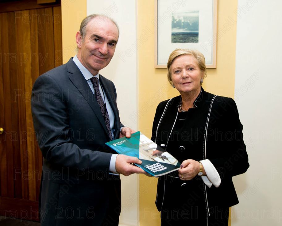 Mr. Ciarán Breen [Director, SCA] and Ms. Frances Fitzgerald [Tánaiste, Minister for Justice and Equality].