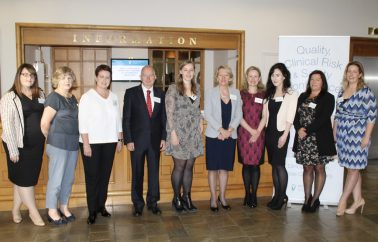 Members of the Clinical Risk Unit (from left to right): Fiona Culkin, Mairead Twohig, Ann Duffy, Mark McCullagh, Rachel Reynolds, Claire O’Regan, Jane O’Reilly, Karen McCrohan, Blathnaid Connolly and Deirdre Walsh.