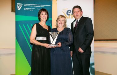Helen Gahan, Health and Safety Officer from the Department and Mary Maguire, Occupational Health Nurse, Civil Service Occupational Health Department in the Office of the CMO, with Pat Kirwan, Deputy Director of the SCA