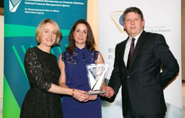 Siobhan Bulfin and Niamh Tuohy, Clinical Nurse Specialists, Occupational Health Department, St. Vincent’s University Hospital, with Pat Kirwan, Deputy Director of the SCA